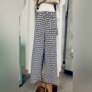 Jules & Leopold - Stylish navy blue and white Geometric Women's Pants